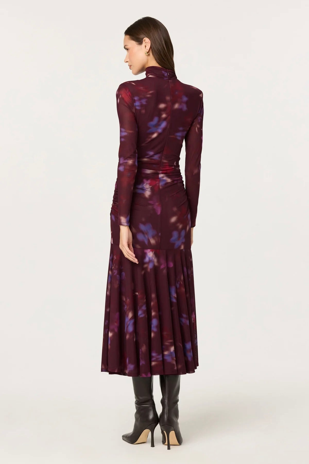 Aubriella Plum Mesh Midi Dress - FINAL SALE