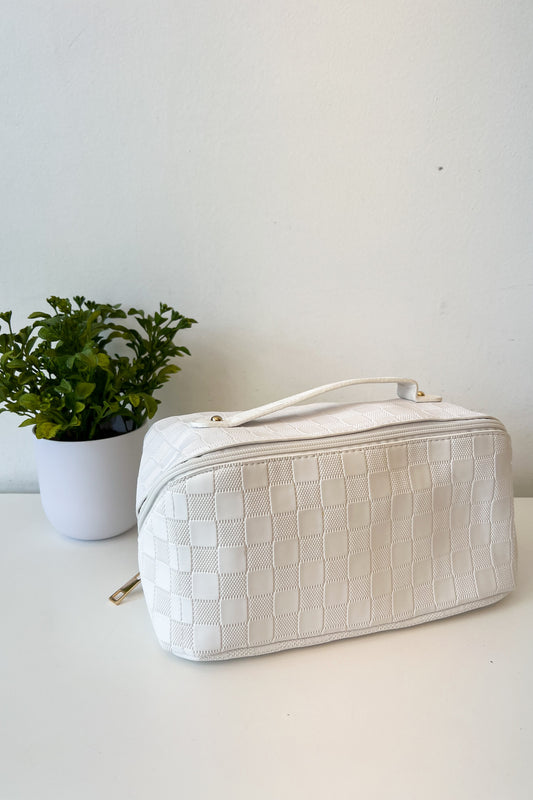 White Makeup Bag - FINAL SALE