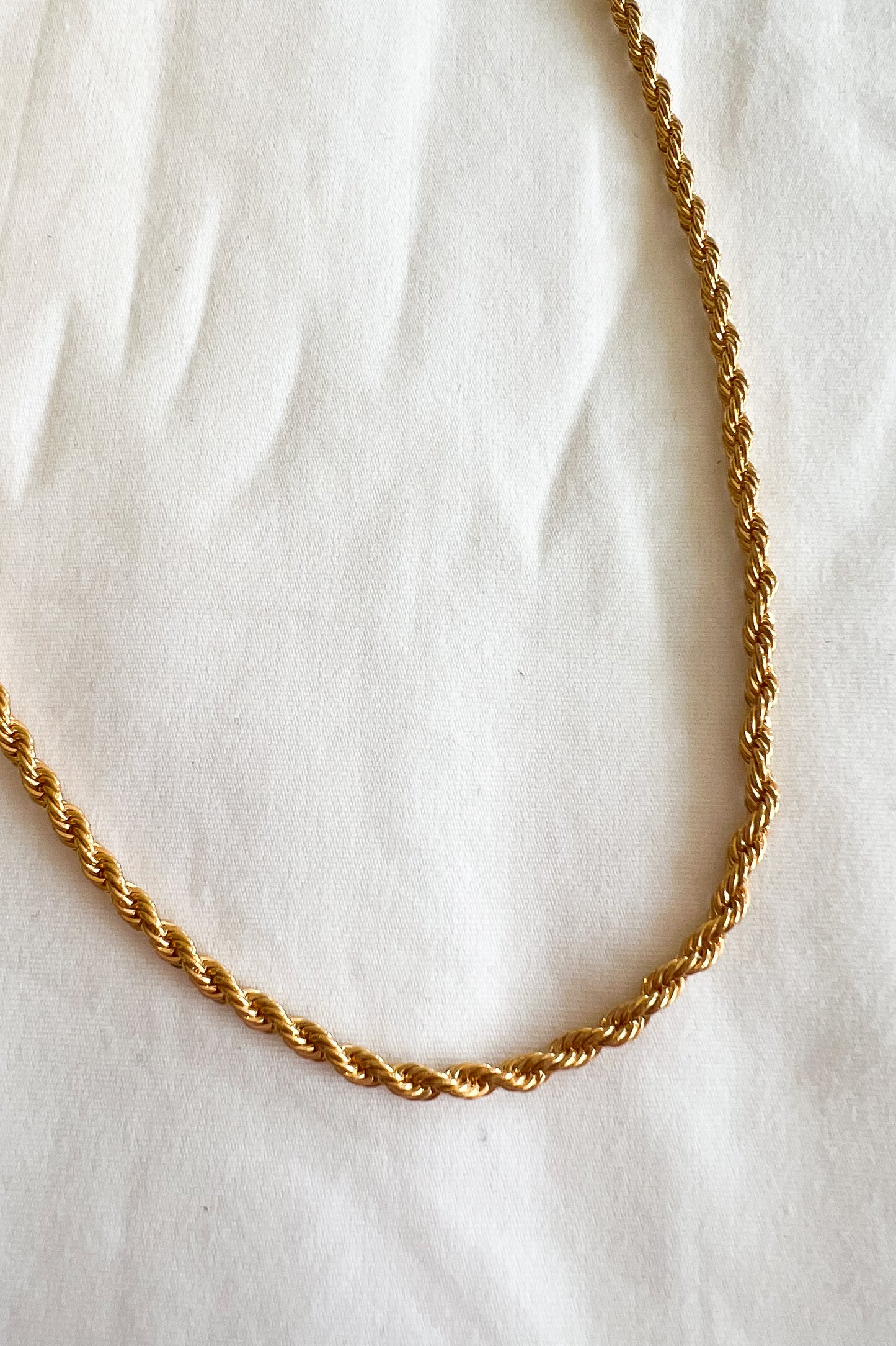 16" Gold Rope Chain Necklace  - FINAL SALE