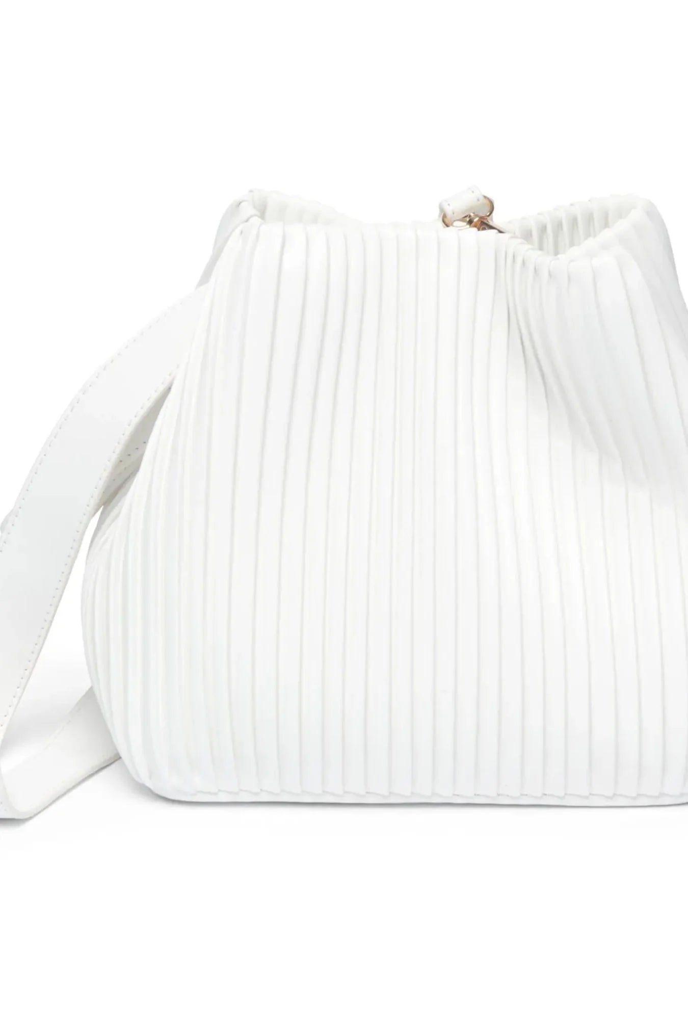 White Pleated Crossbody Bag - FINAL SALE