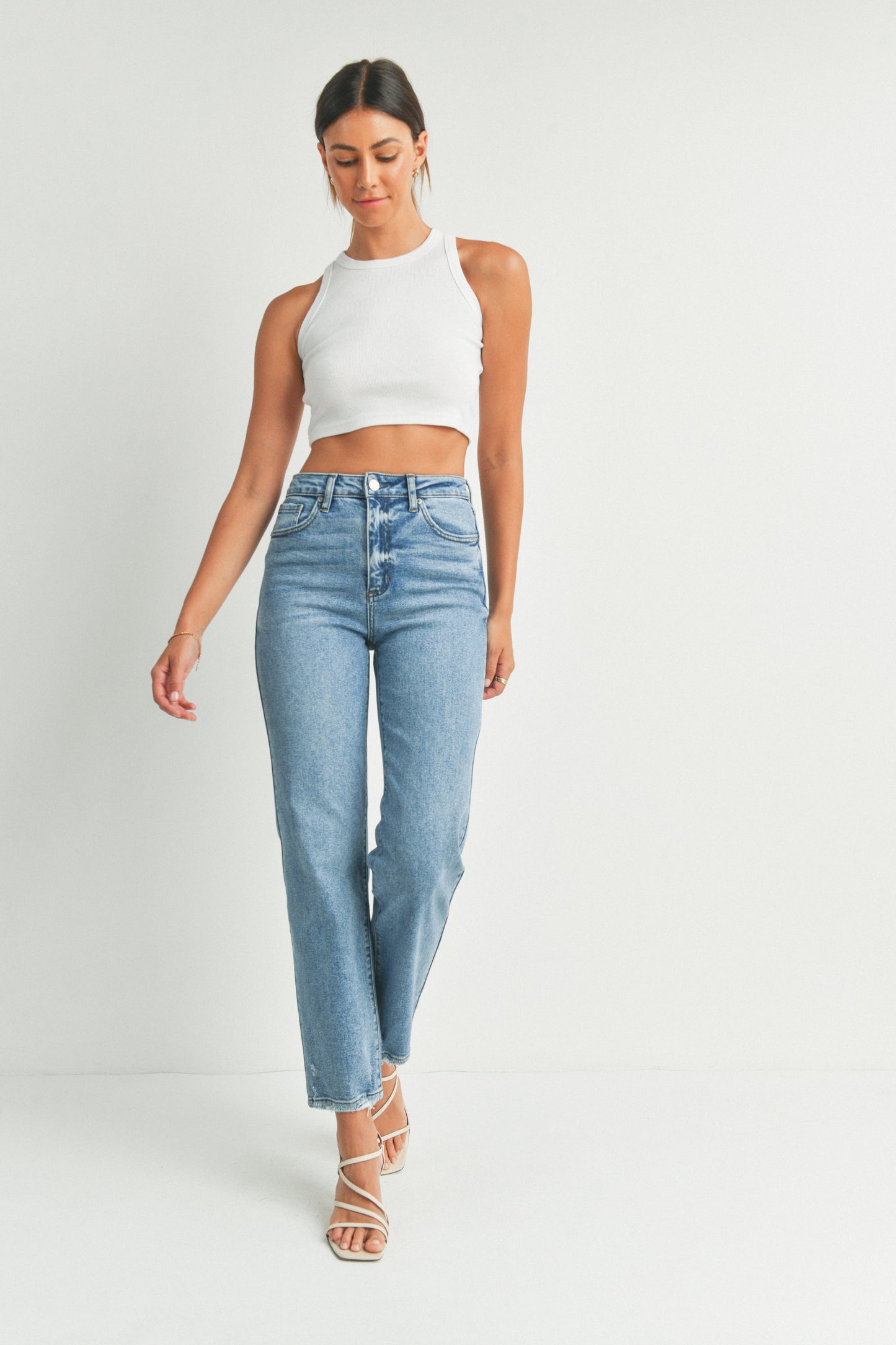 Astrid Medium Wash Straight Denim - FINAL SALE