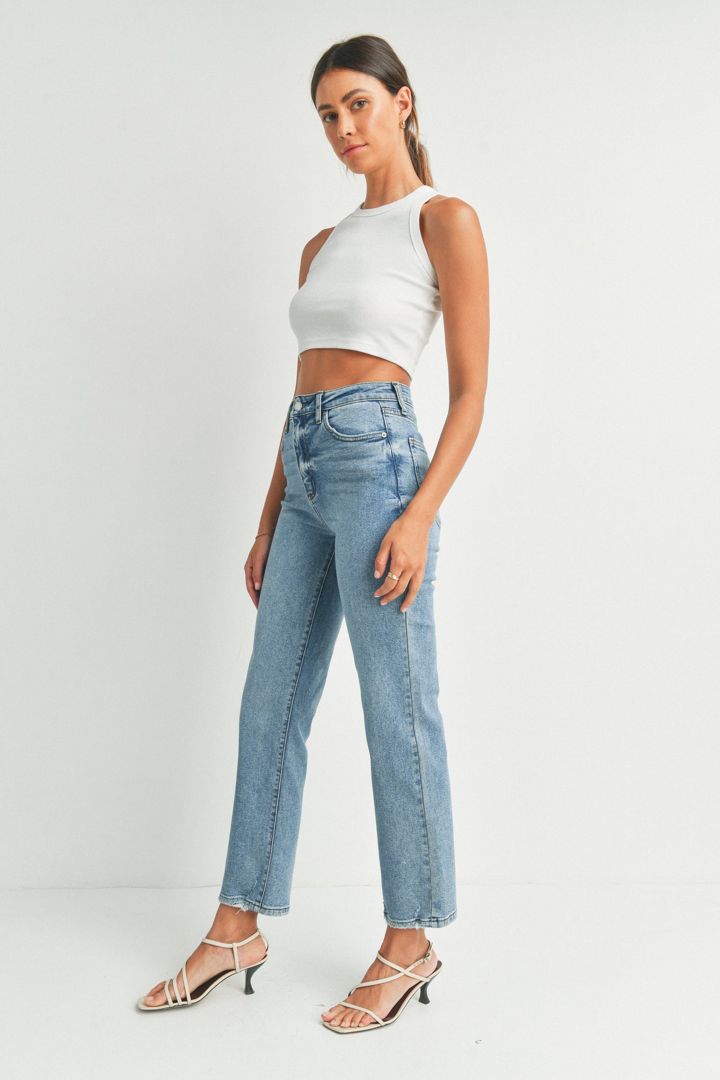 Astrid Medium Wash Straight Denim - FINAL SALE