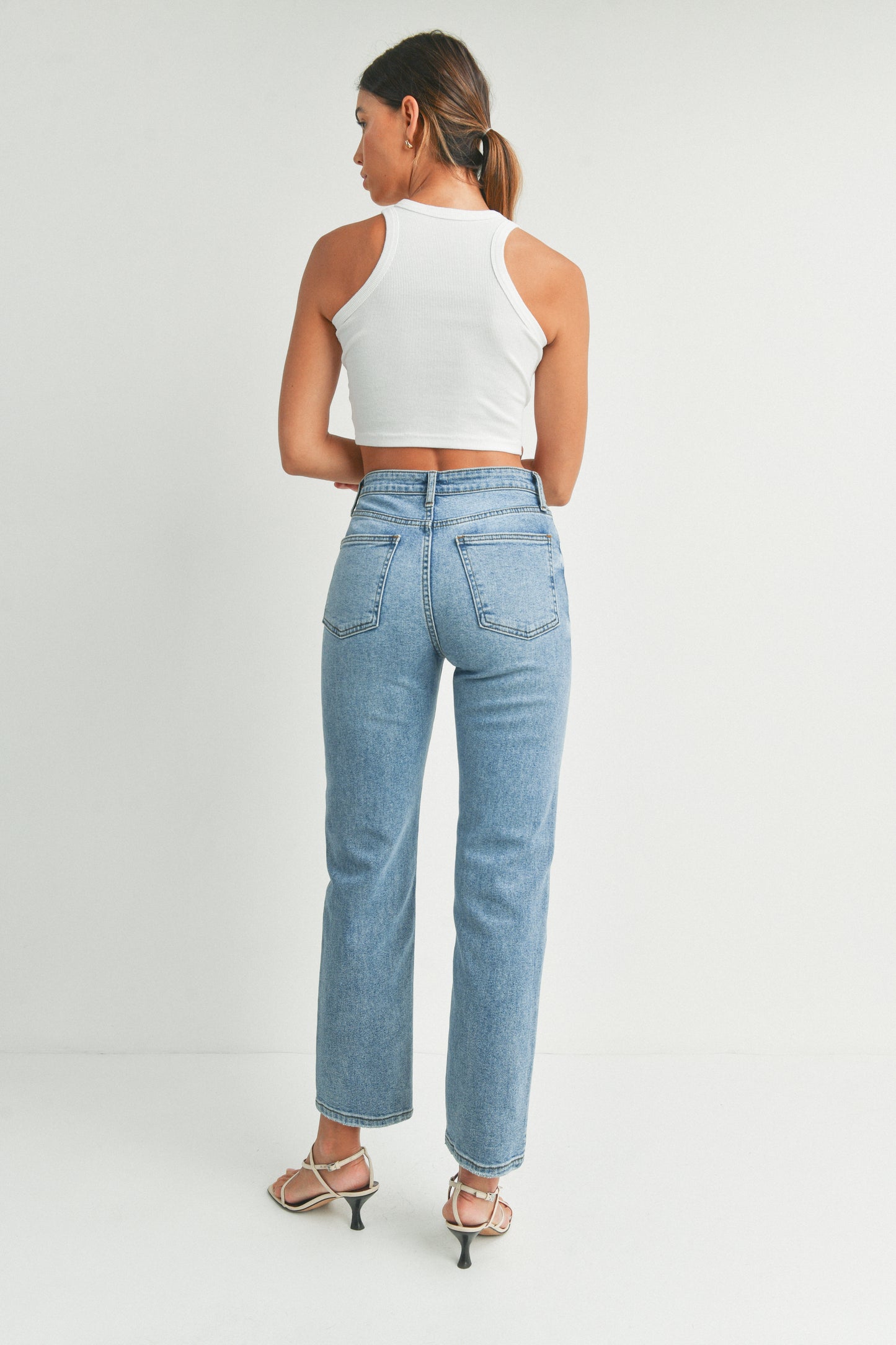 Astrid Medium Wash Straight Denim - FINAL SALE