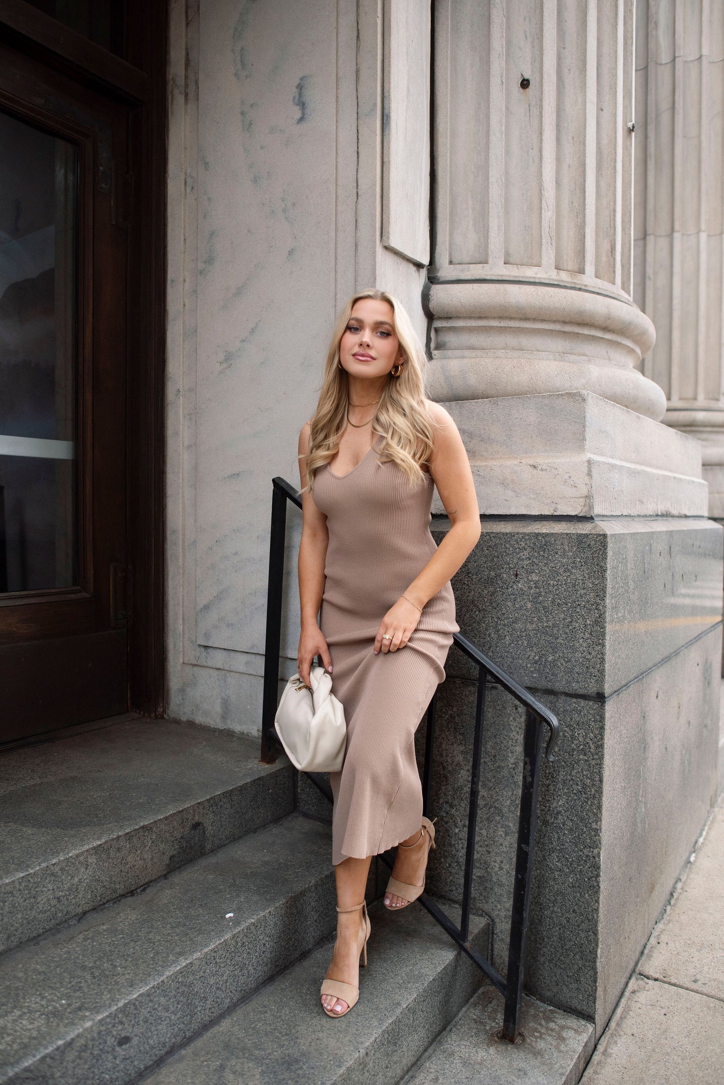 Carlene Mocha Knit Midi Tank Dress - FINAL SALE