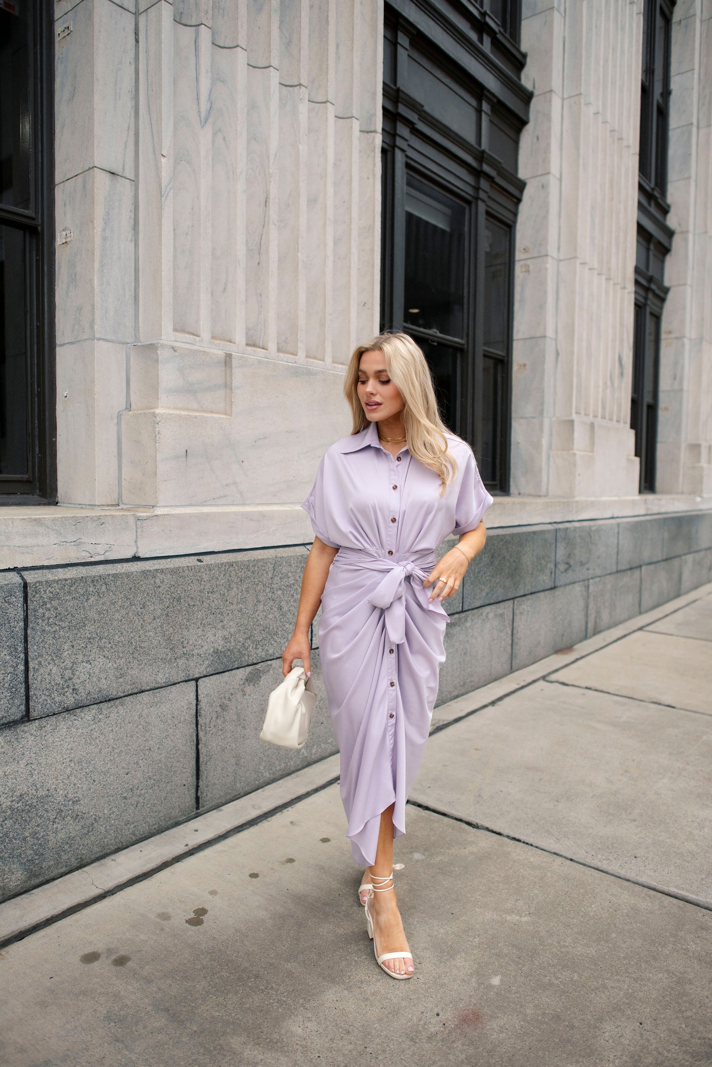 Knotty Looks Lavender Midi Dress - FINAL SALE