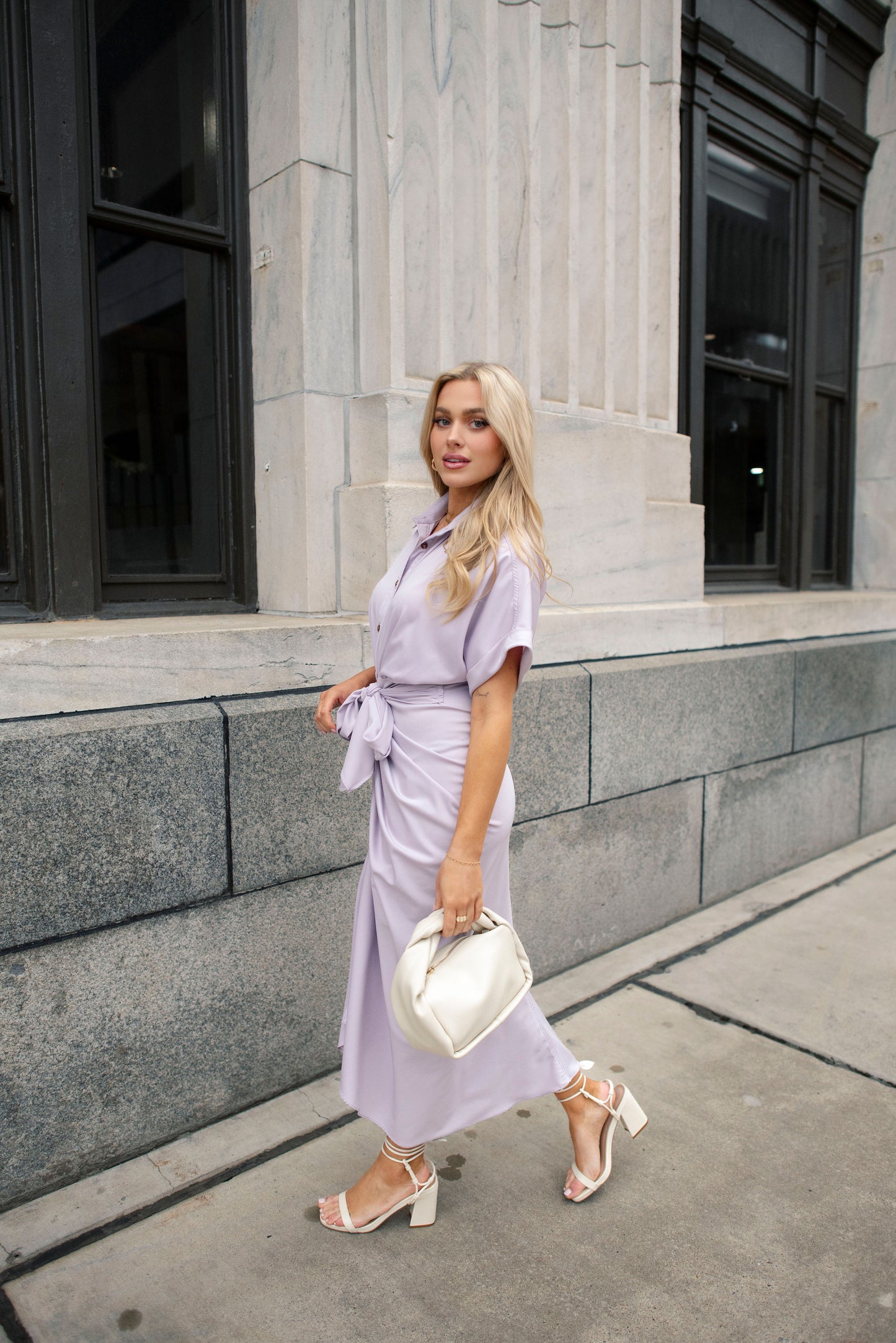 Knotty Looks Lavender Midi Dress - FINAL SALE