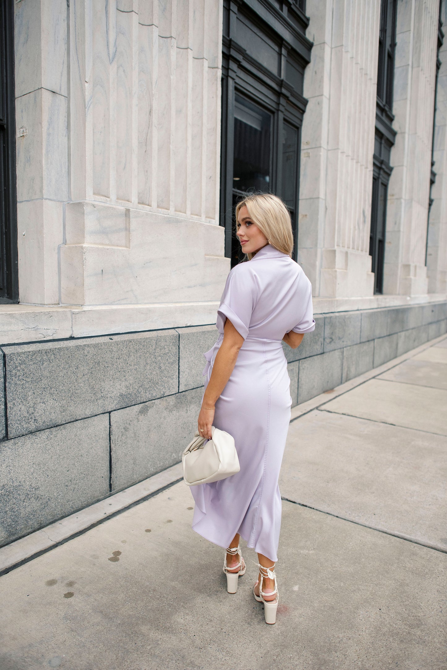 Knotty Looks Lavender Midi Dress - FINAL SALE