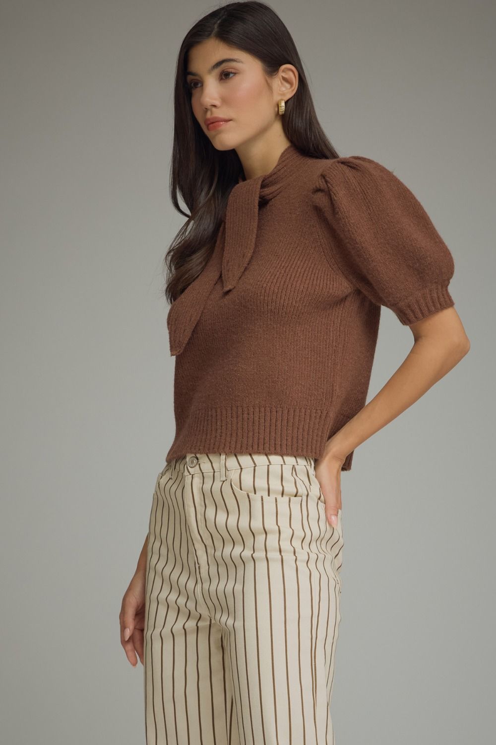 Jarrell Brown Sweater Top