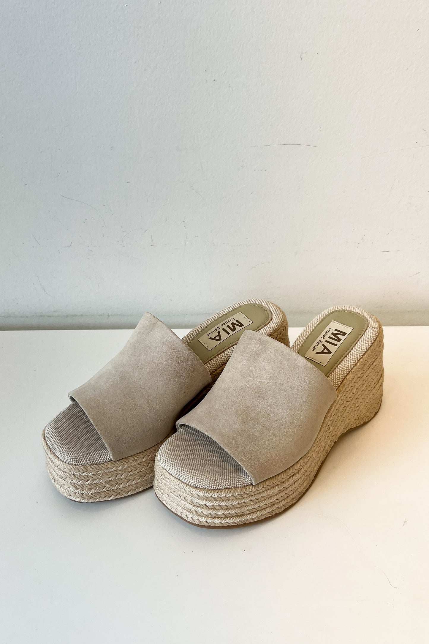 Palma Beige Espadrille Wedge Sandals - FINAL SALE