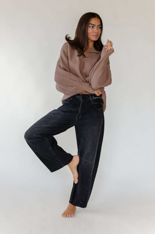 Greyson Mocha Half Zip Sweater