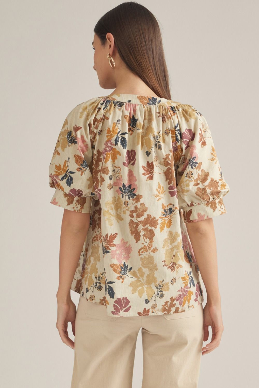 Ellis Ecru Floral Blouse
