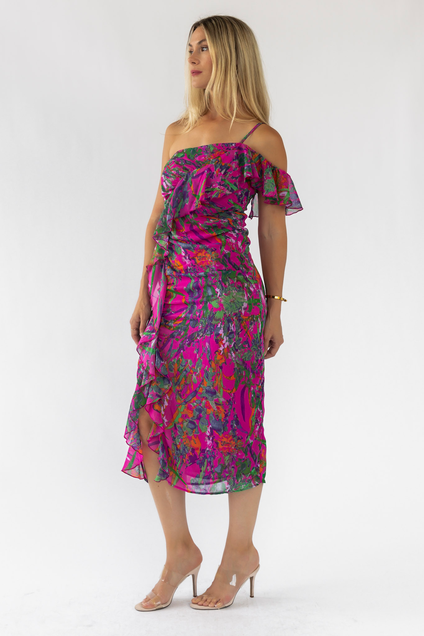 Eve Magenta One Shoulder Dress - FINAL SALE