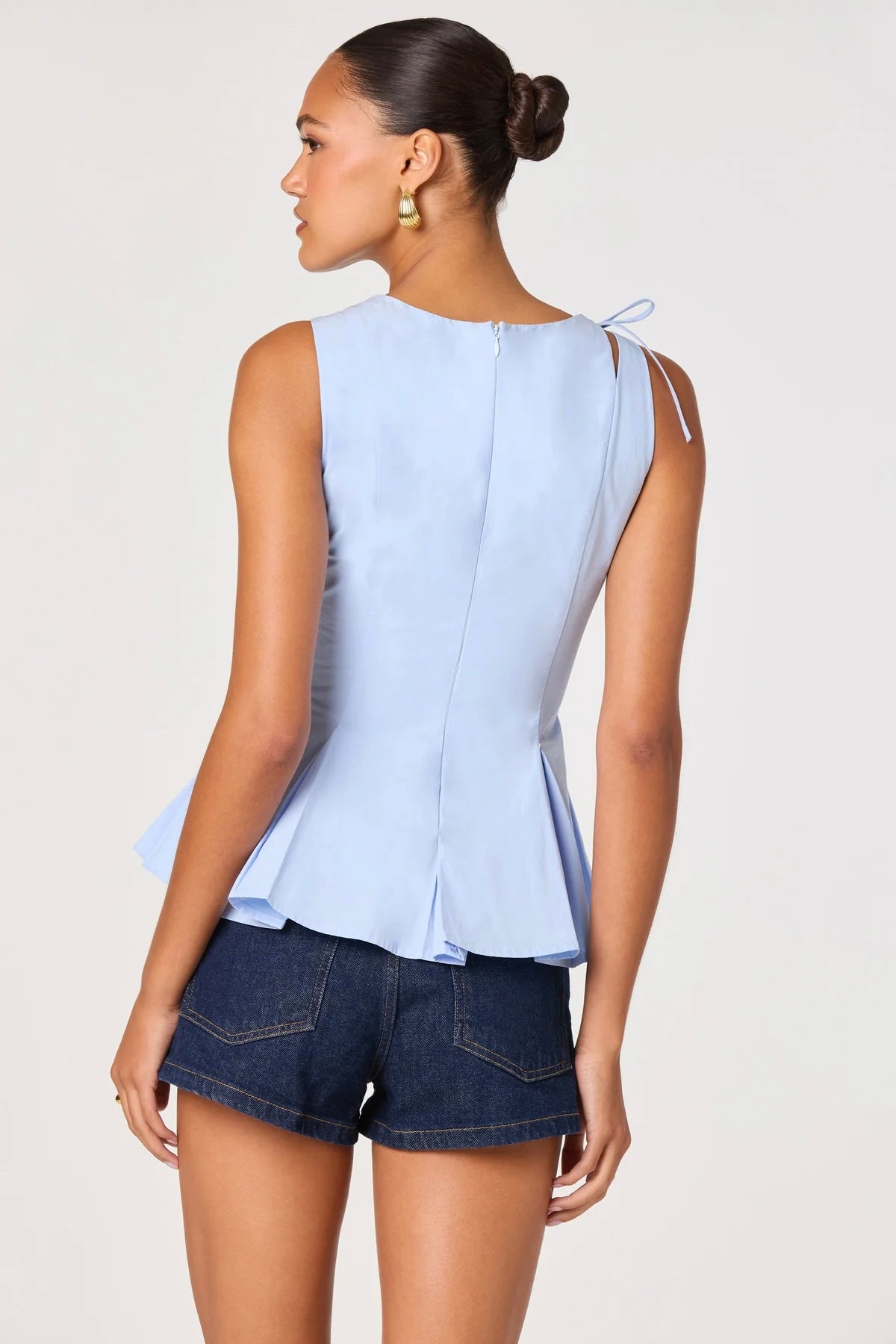 Kalish Blue Peplum Top