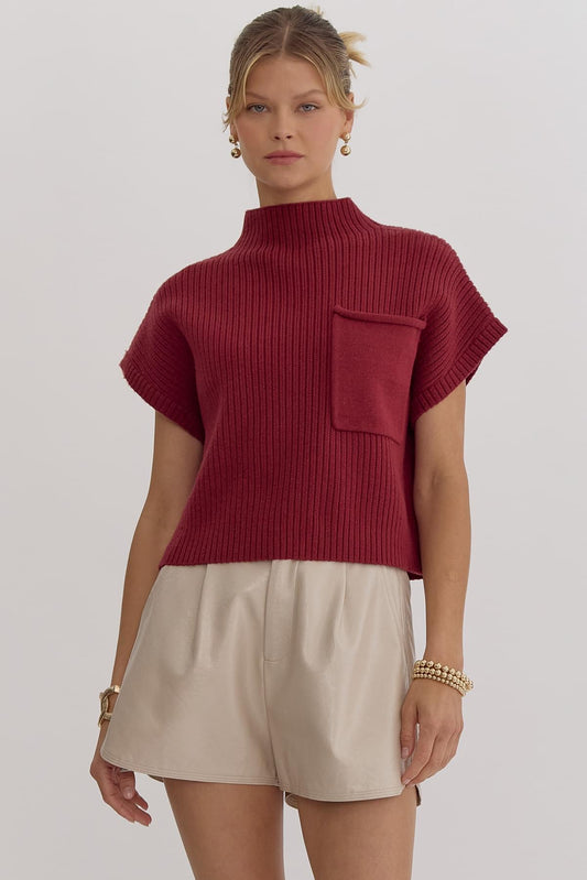 Joliet Ruby Knit Crop Top - FINAL SALE