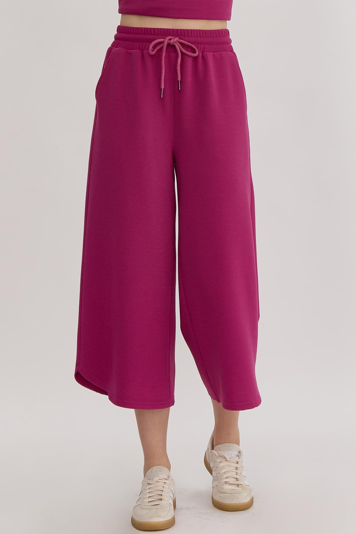 Nelly Magenta Flare Pants - FINAL SALE