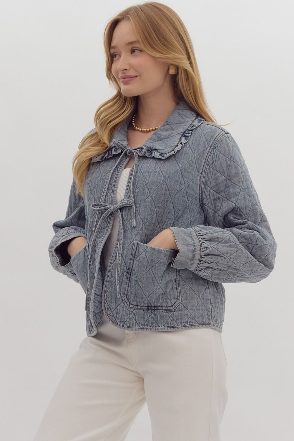 Joplin Denim Tie Front Jacket