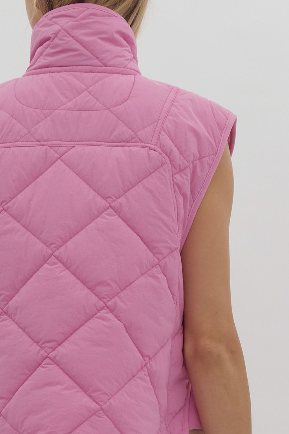 Laylin Pink Scallop Hem Vest