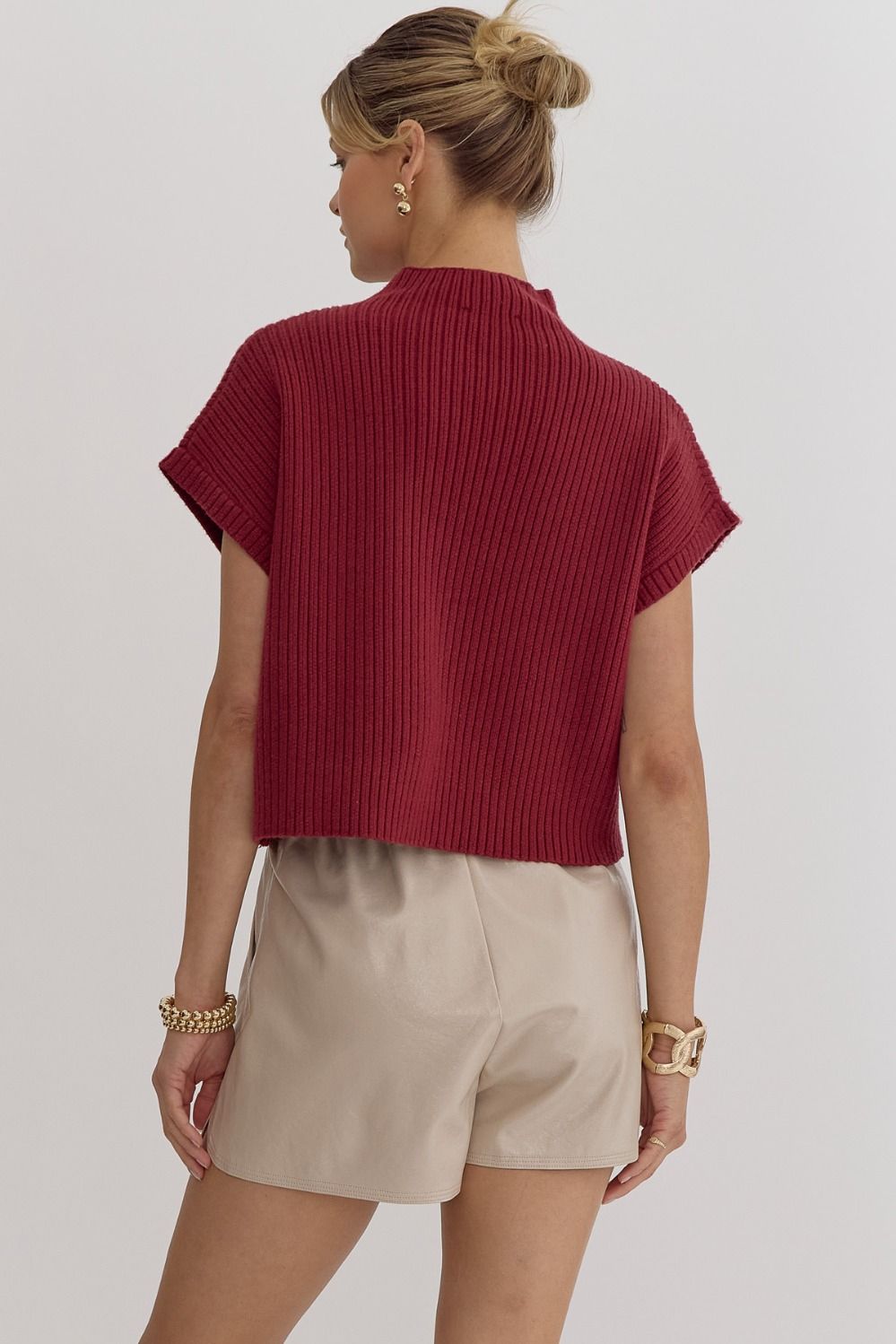 Joliet Ruby Knit Crop Top - FINAL SALE