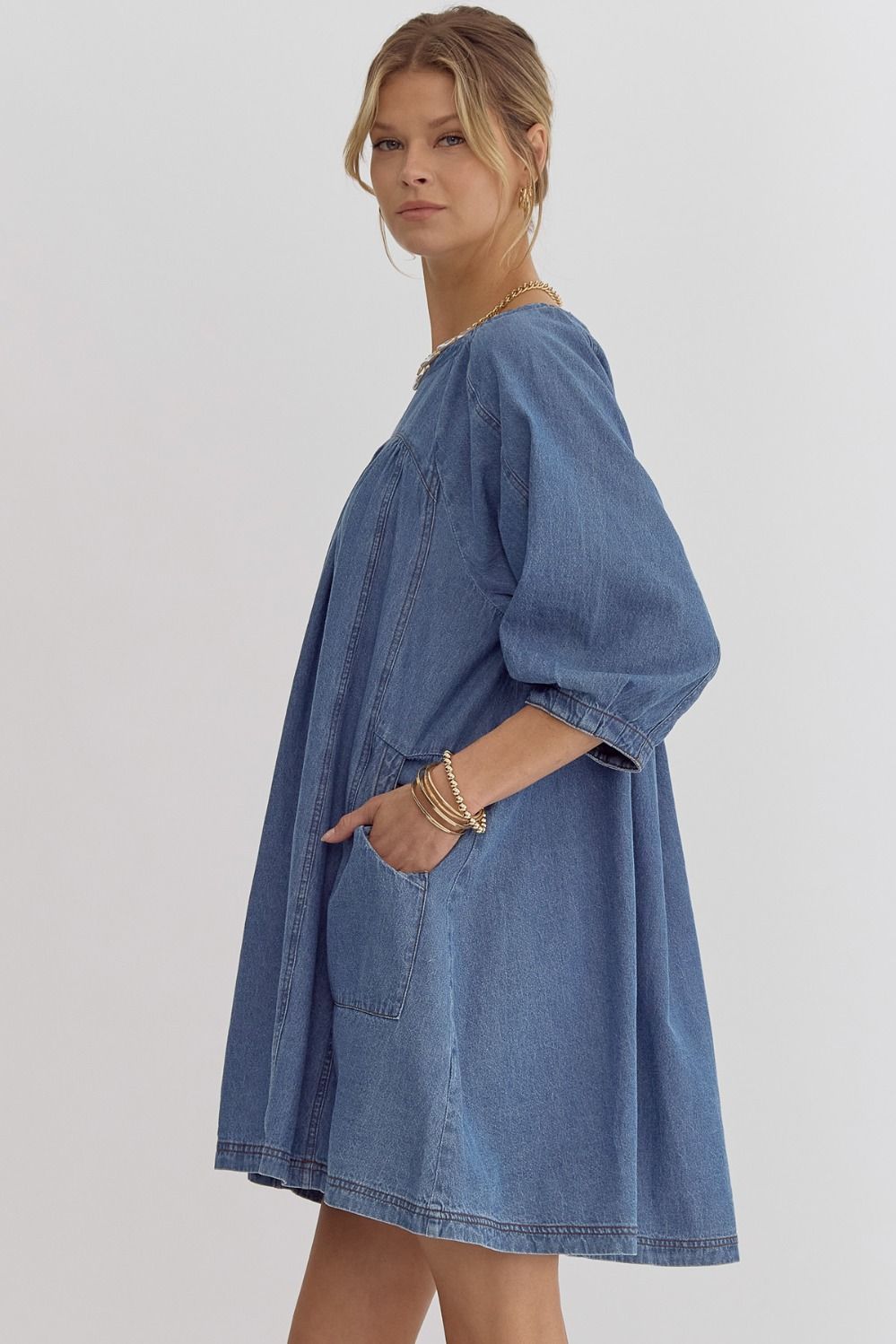 Karri Denim Shift Dress