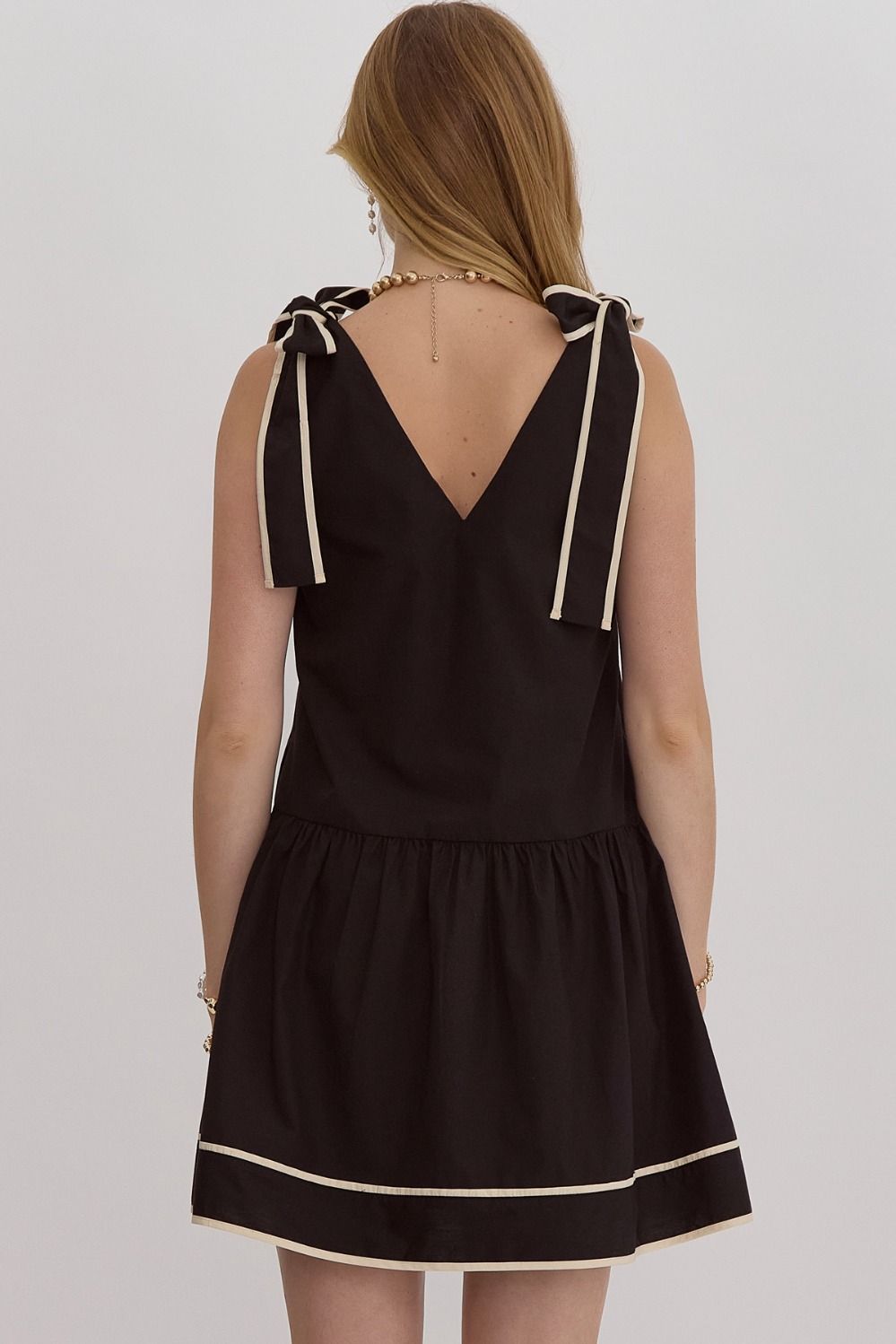 Marcy Black Tie Detail Dress