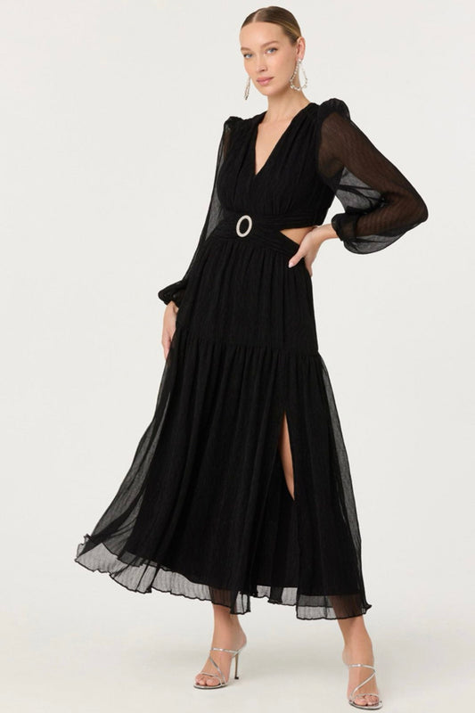 Klarissa Black Cutout Maxi Dress