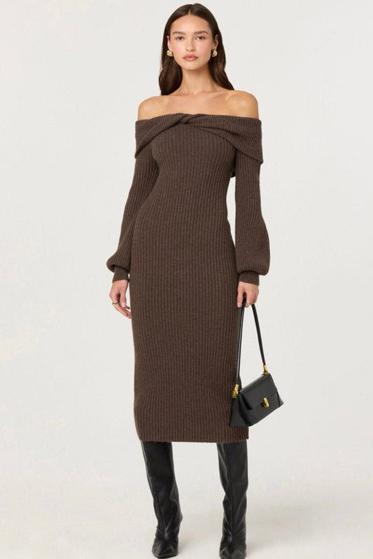 Tilde Walnut Sweater Dress