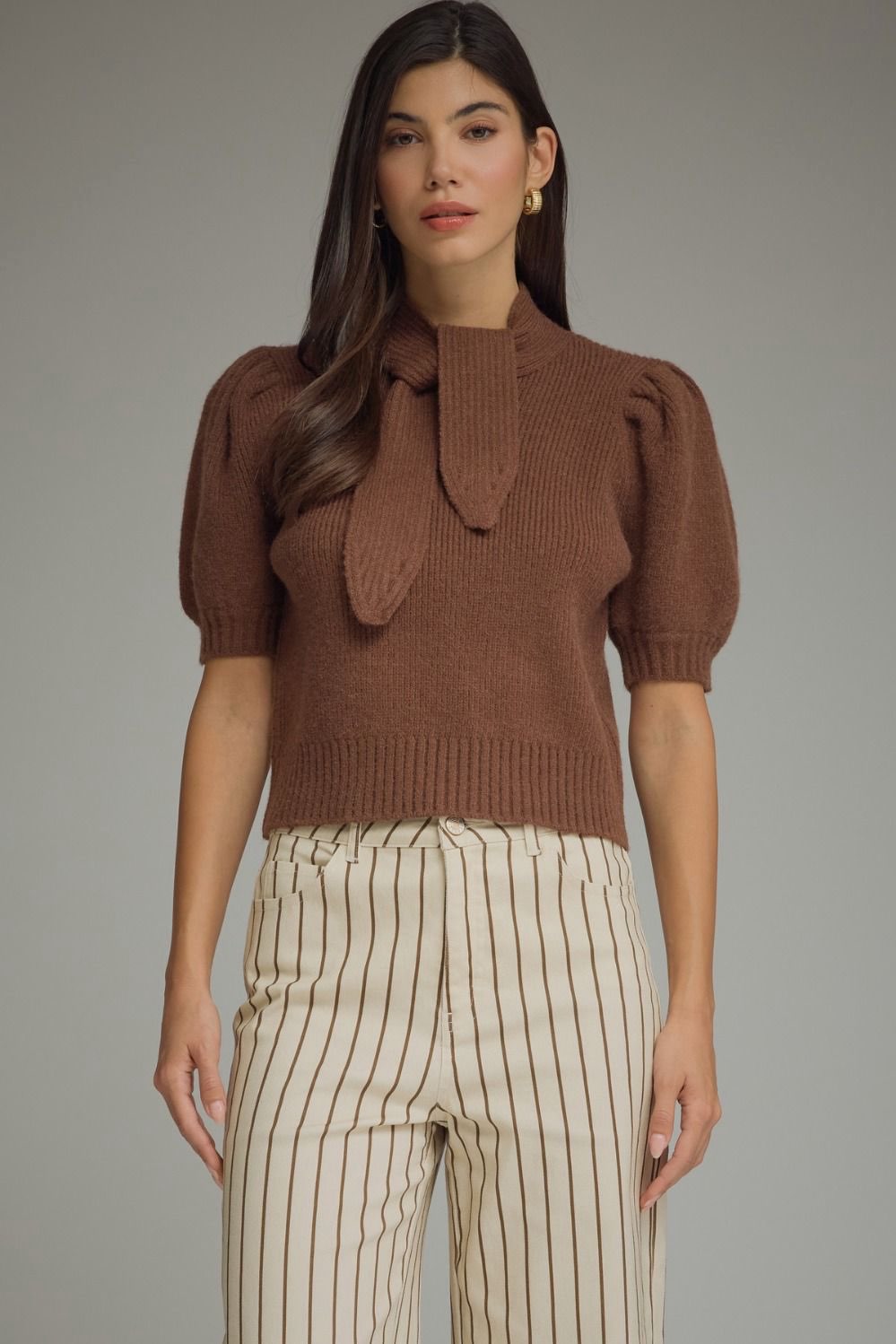 Jarrell Brown Sweater Top