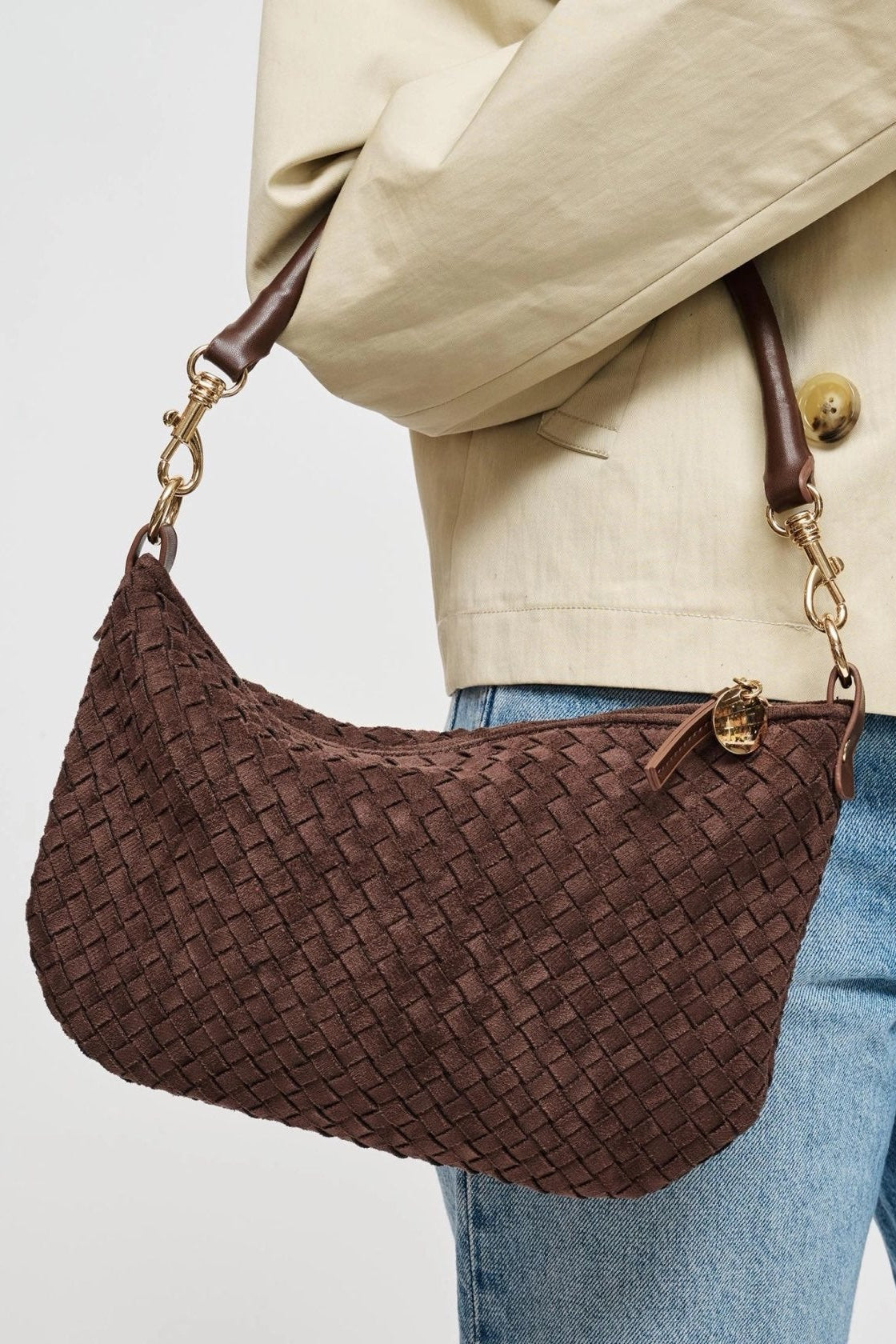 Jordan Espresso Woven Handbag - FINAL SALE
