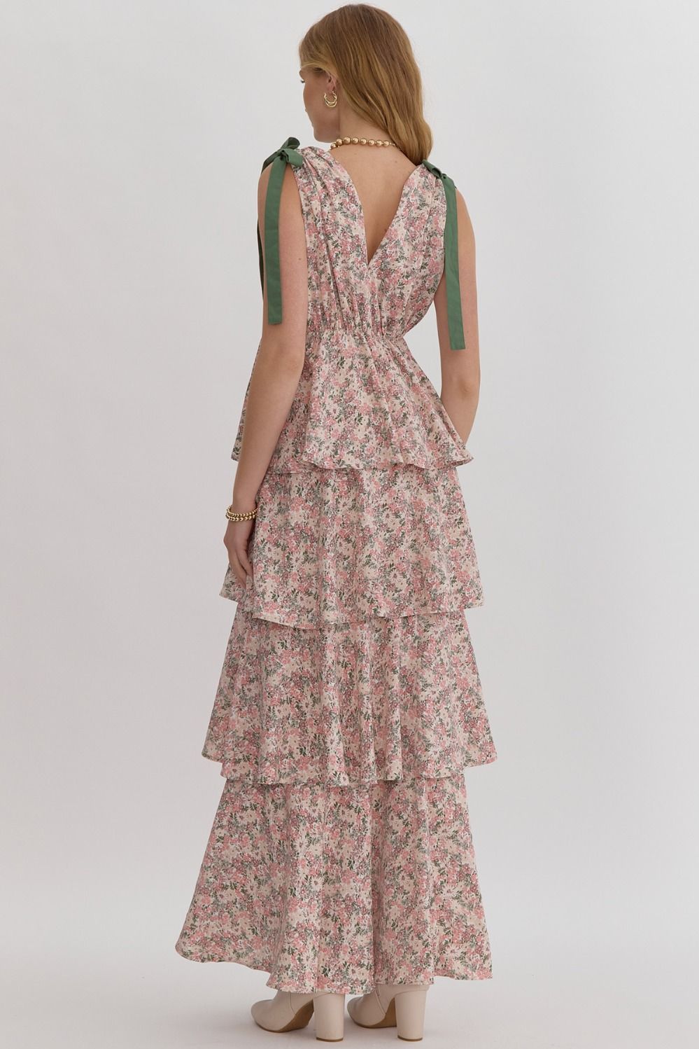 Shaina Rose Floral Tiered Maxi Dress