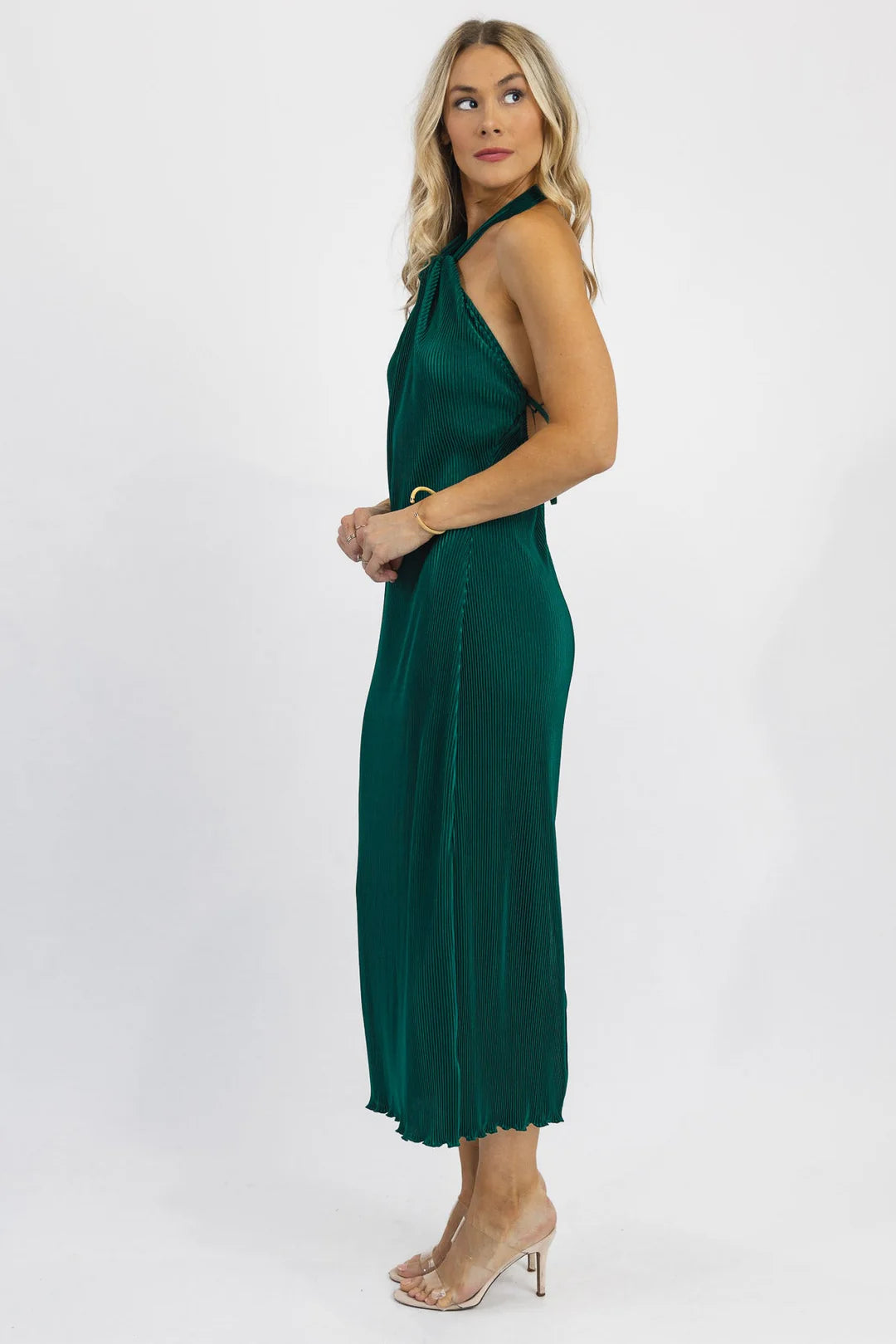 Sunset Secret Green Midi Dress