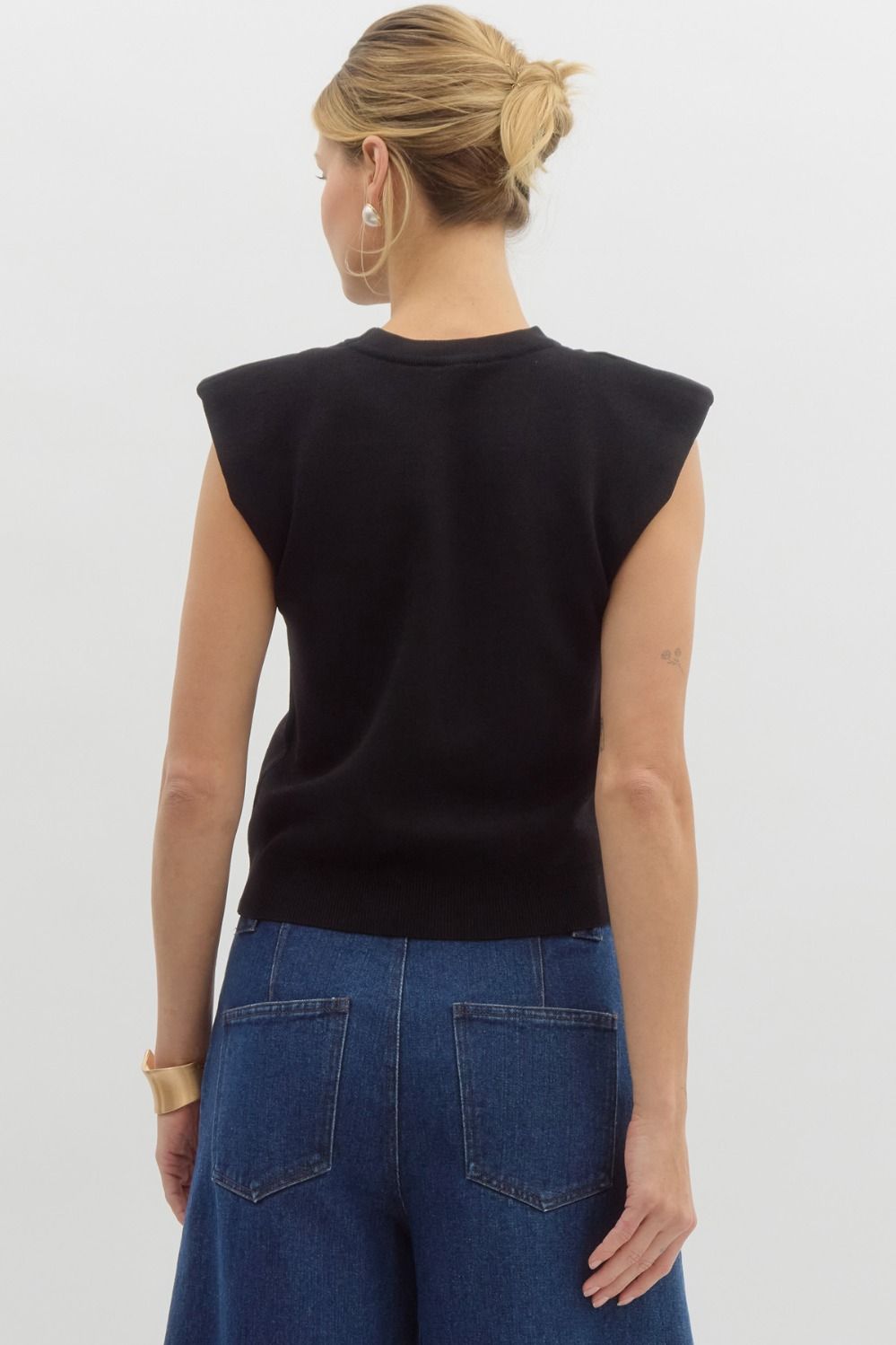 Imogene Black Cap Sleeve Top