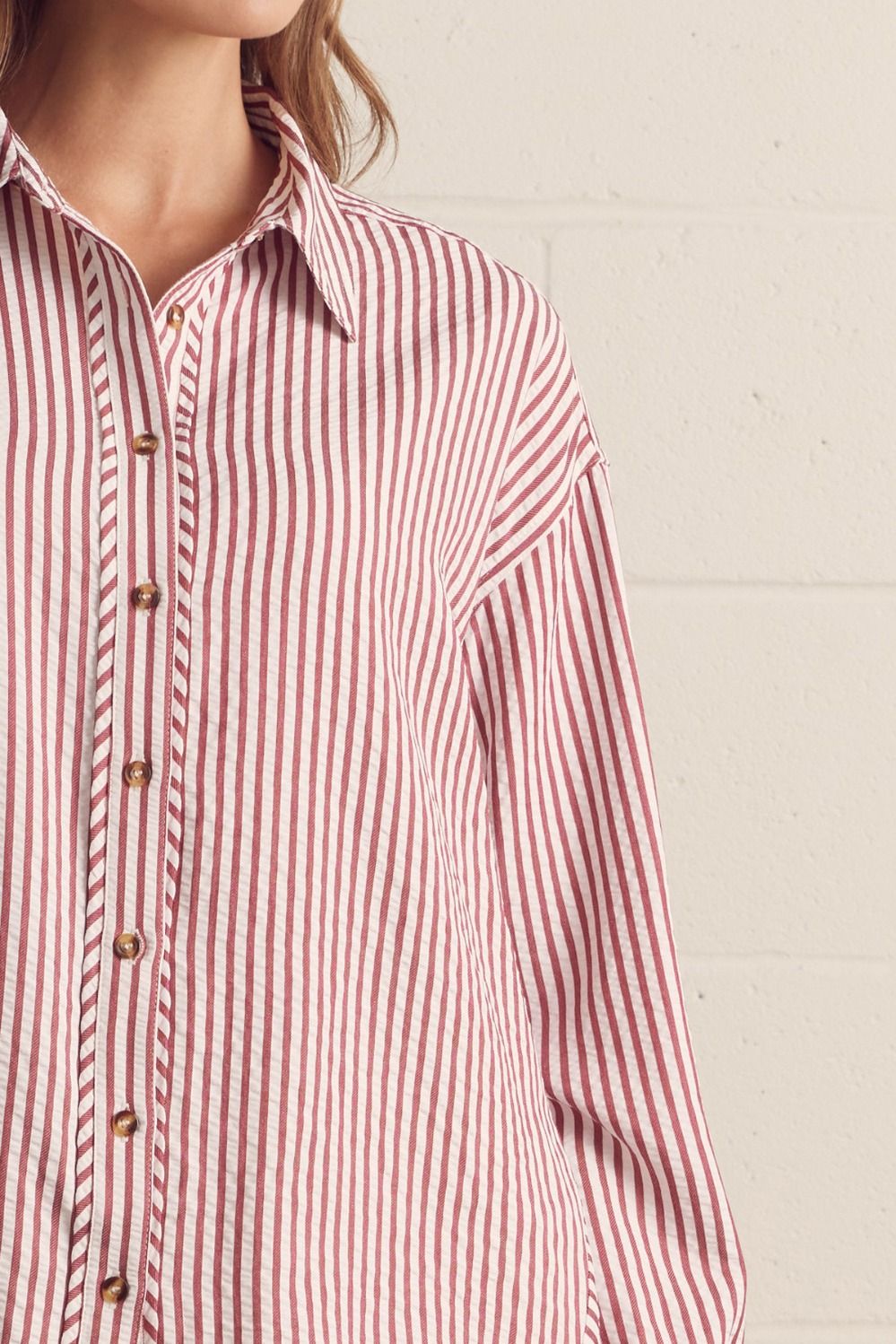 Delphine Brick Stripe Top