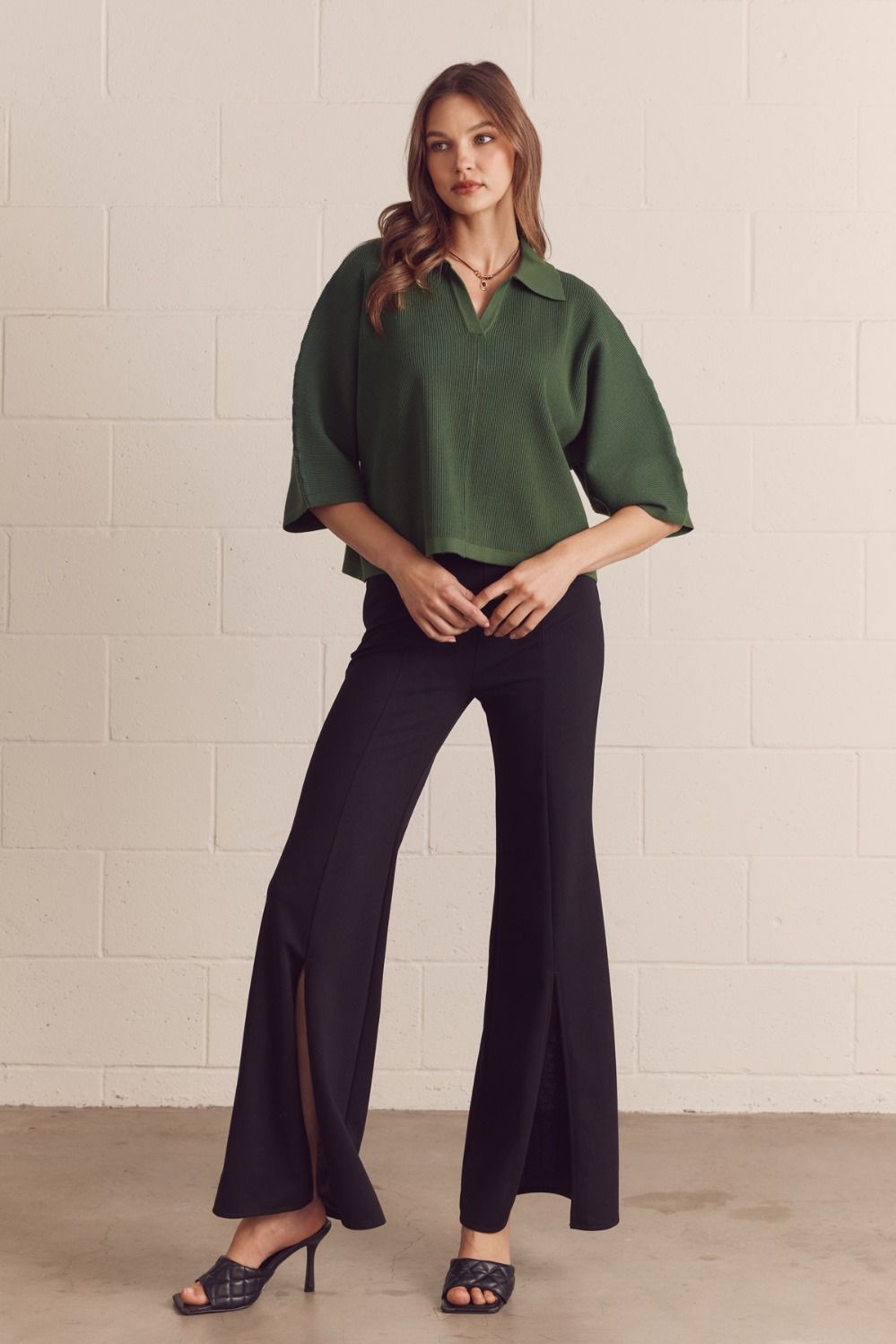 Ashwyn Green Knit Top