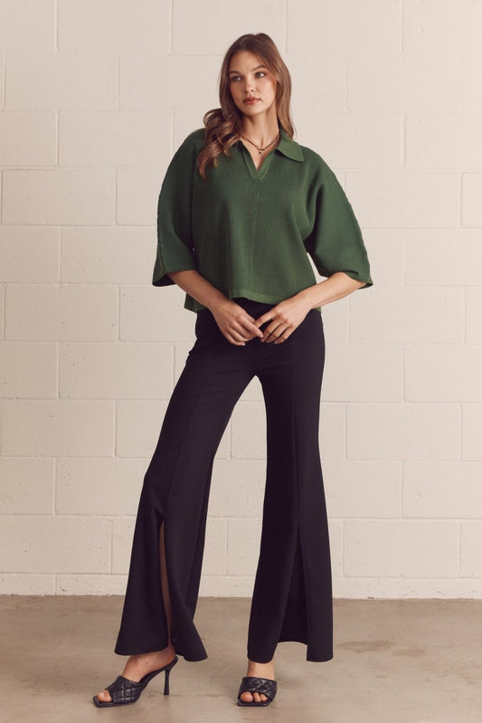 Ashwyn Green Knit Top