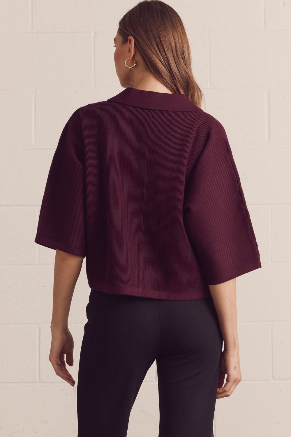 Ashwyn Merlot Knit Top