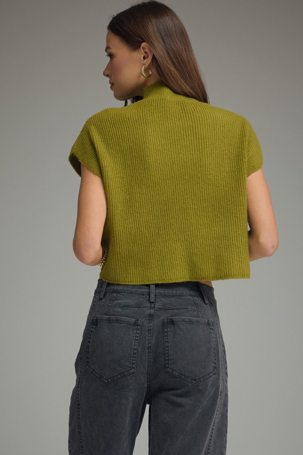 Parison Olive Ribbed Knit Top