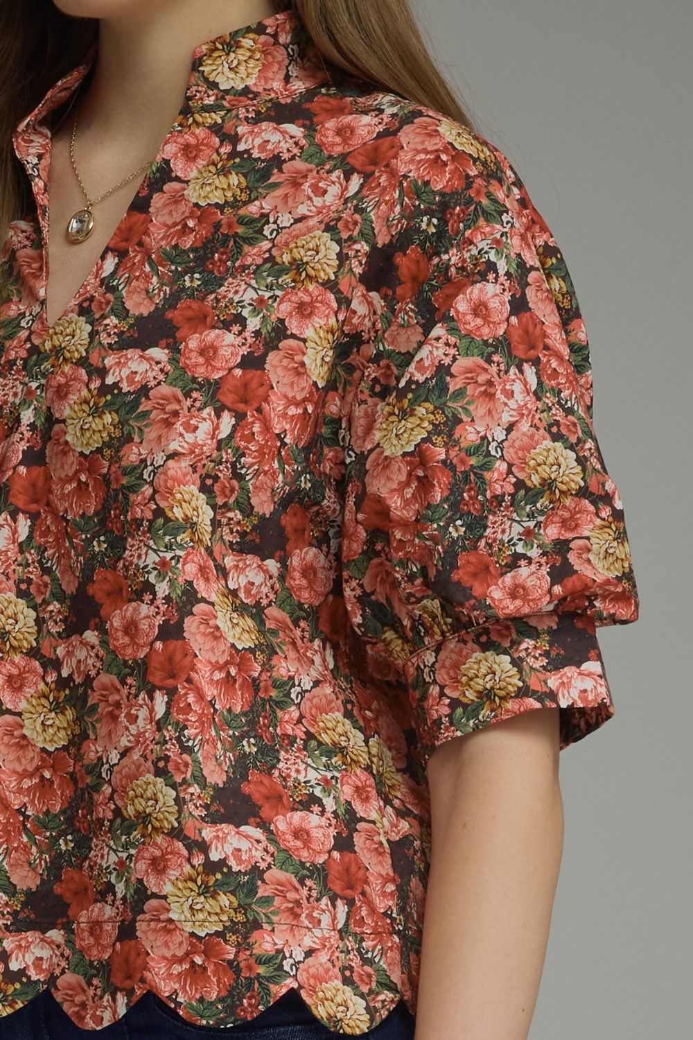 Kenlyn Red Floral Blouse
