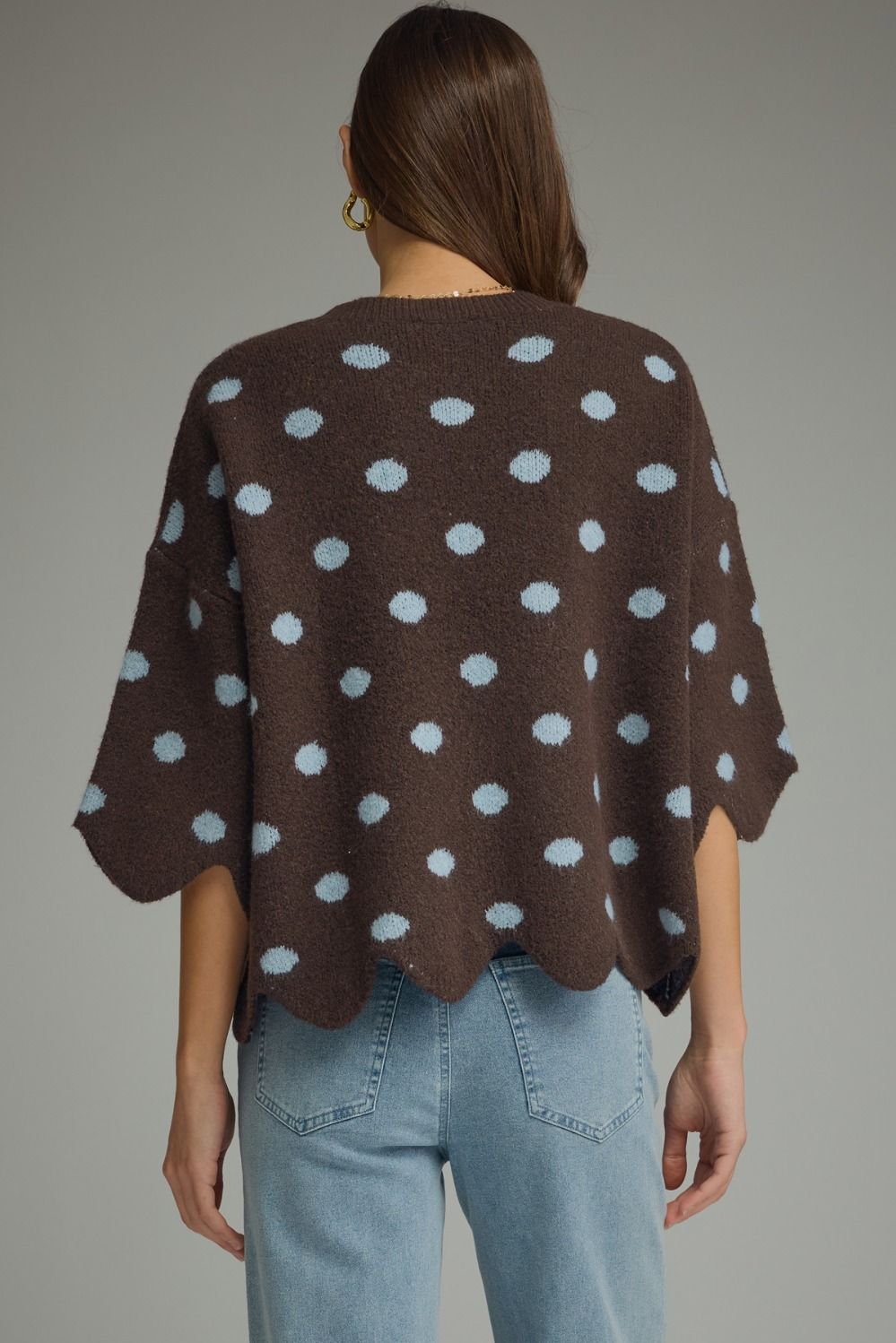 Verina Brown Polka Dot Sweater