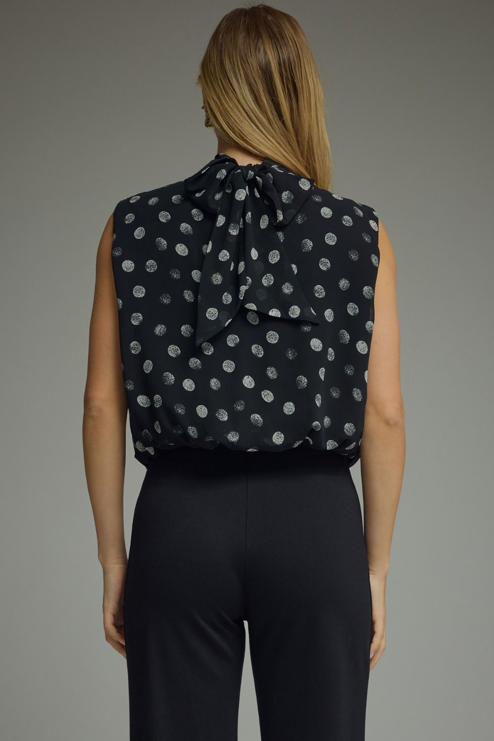 Olena Black Polka Dot Top