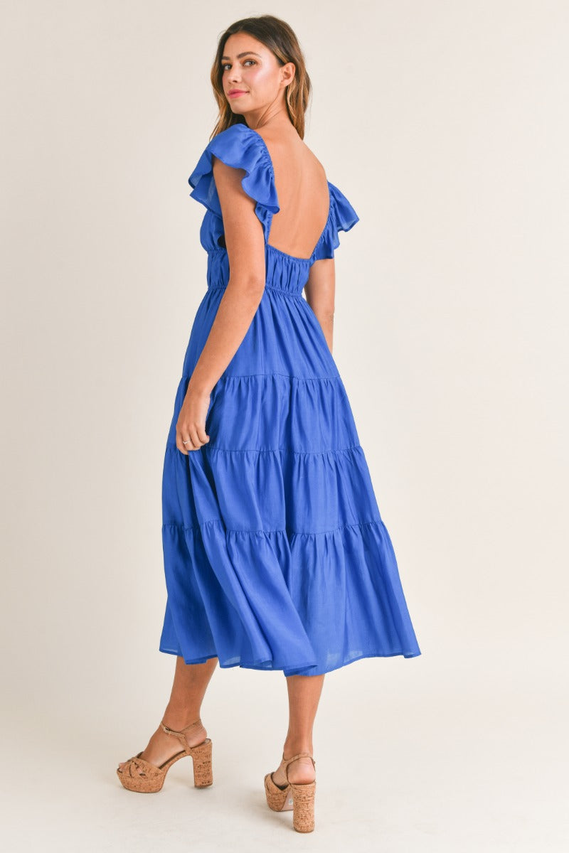 Anastasia Blue Gauze Midi Dress