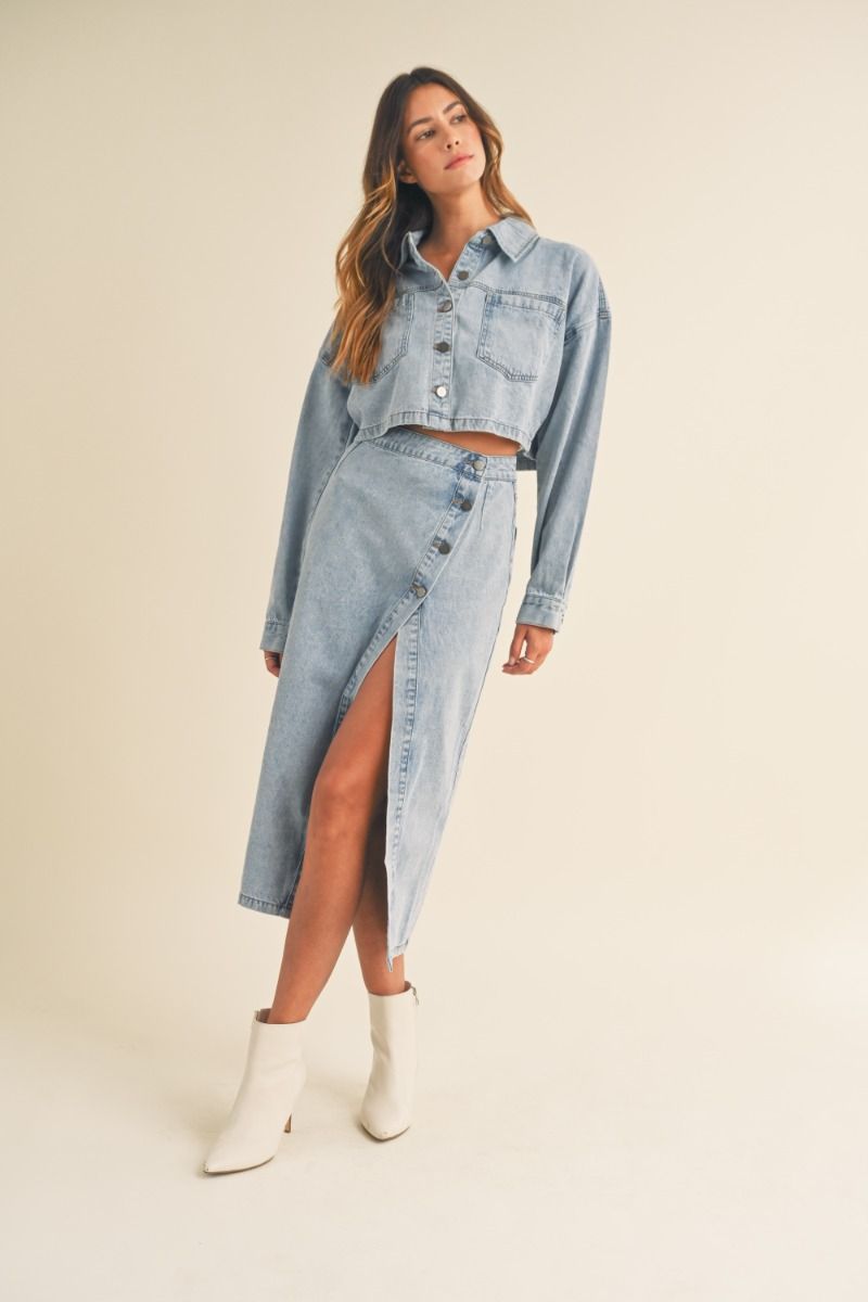 Devin Denim Skirt Set