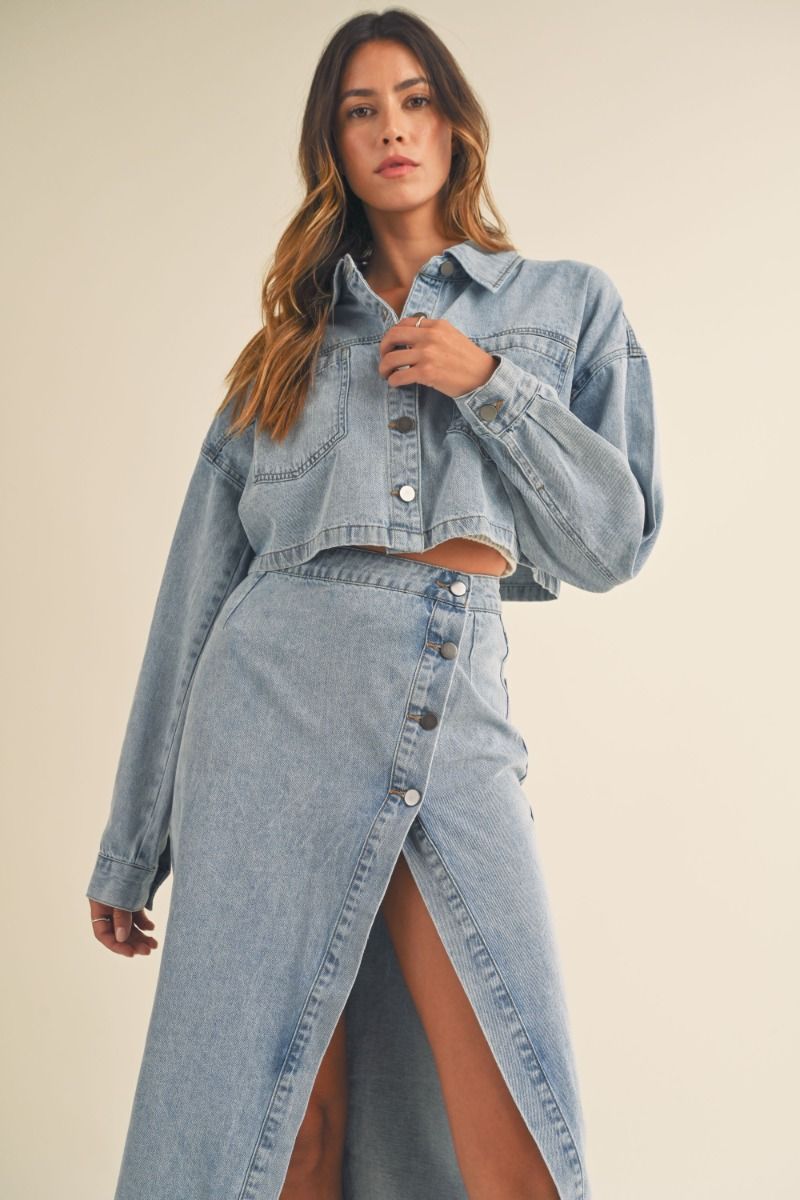 Devin Denim Skirt Set