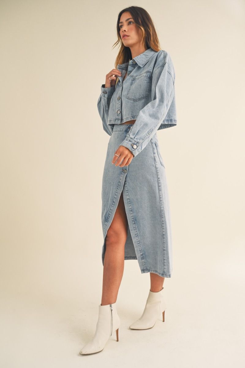 Devin Denim Skirt Set