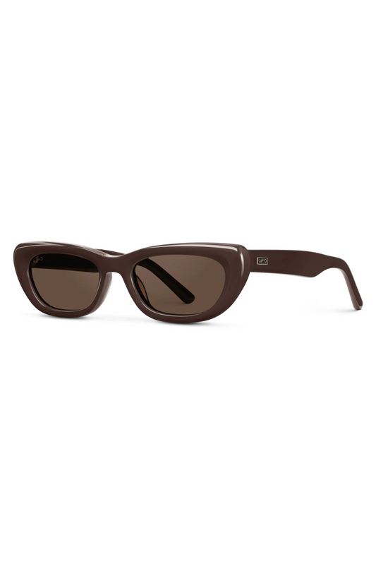 Quinn Mocha Round Cateye Sunglasses - FINAL SALE