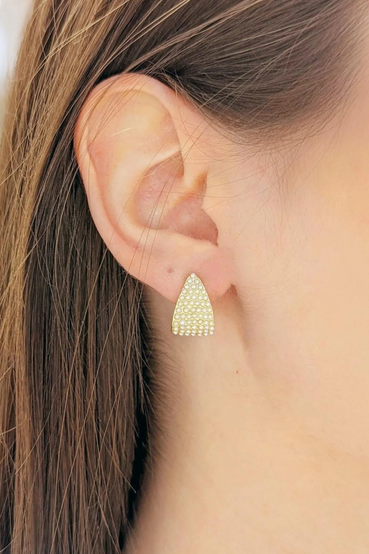 Pearl Teardrop Stud Earrings - FINAL SALE