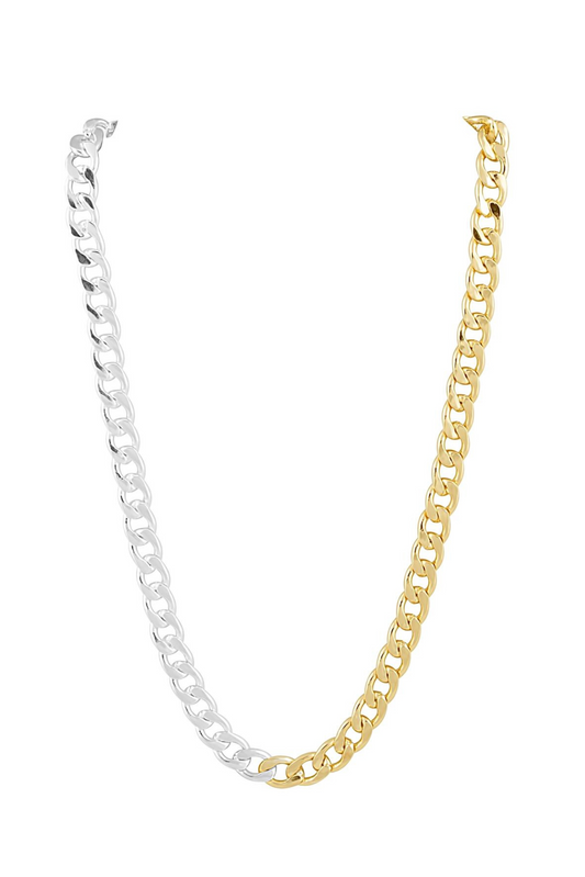 Two Tone Cuban Link Necklace - FINAL SALE