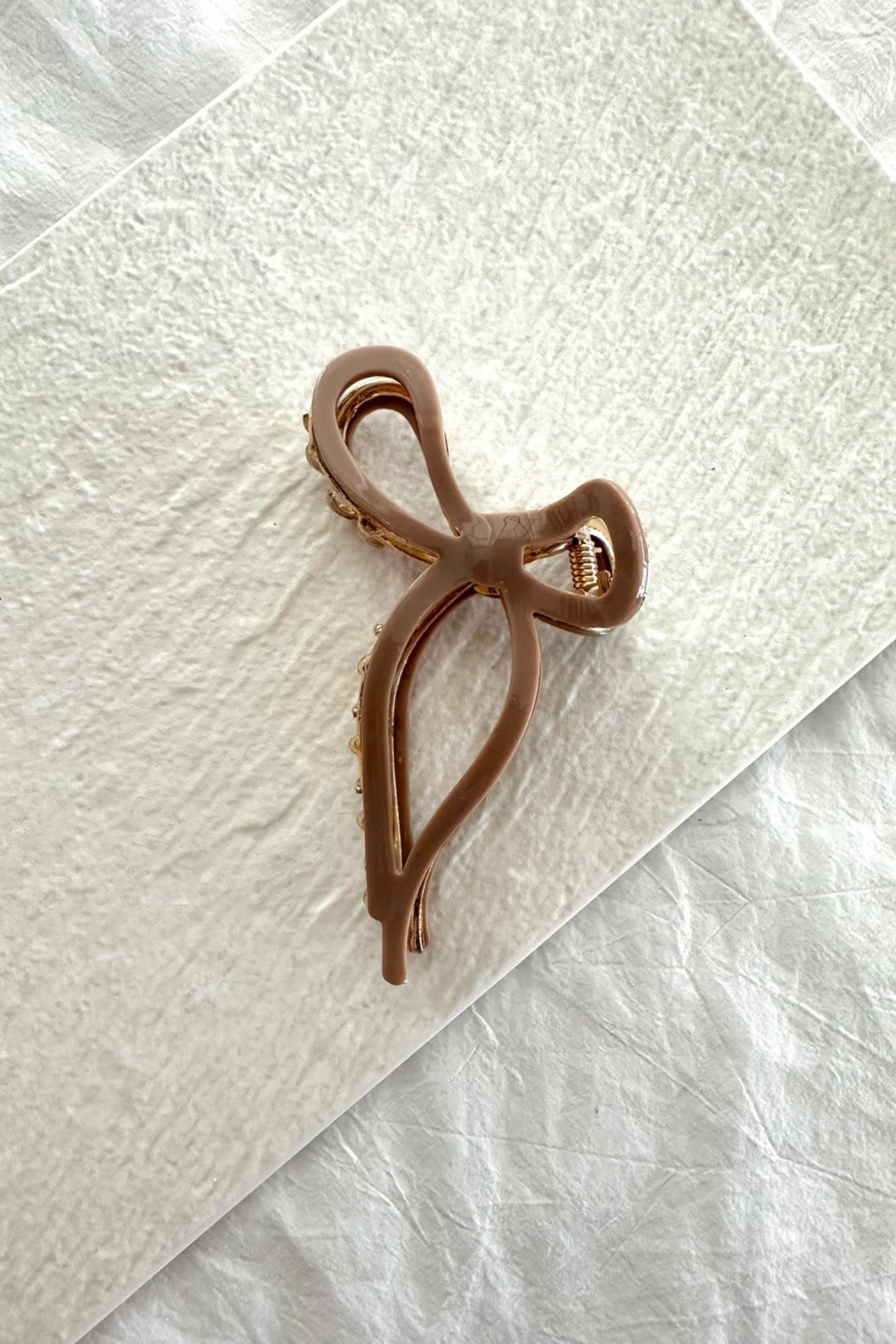 Mocha Acetate Bow Hair Clip - FINAL SALE