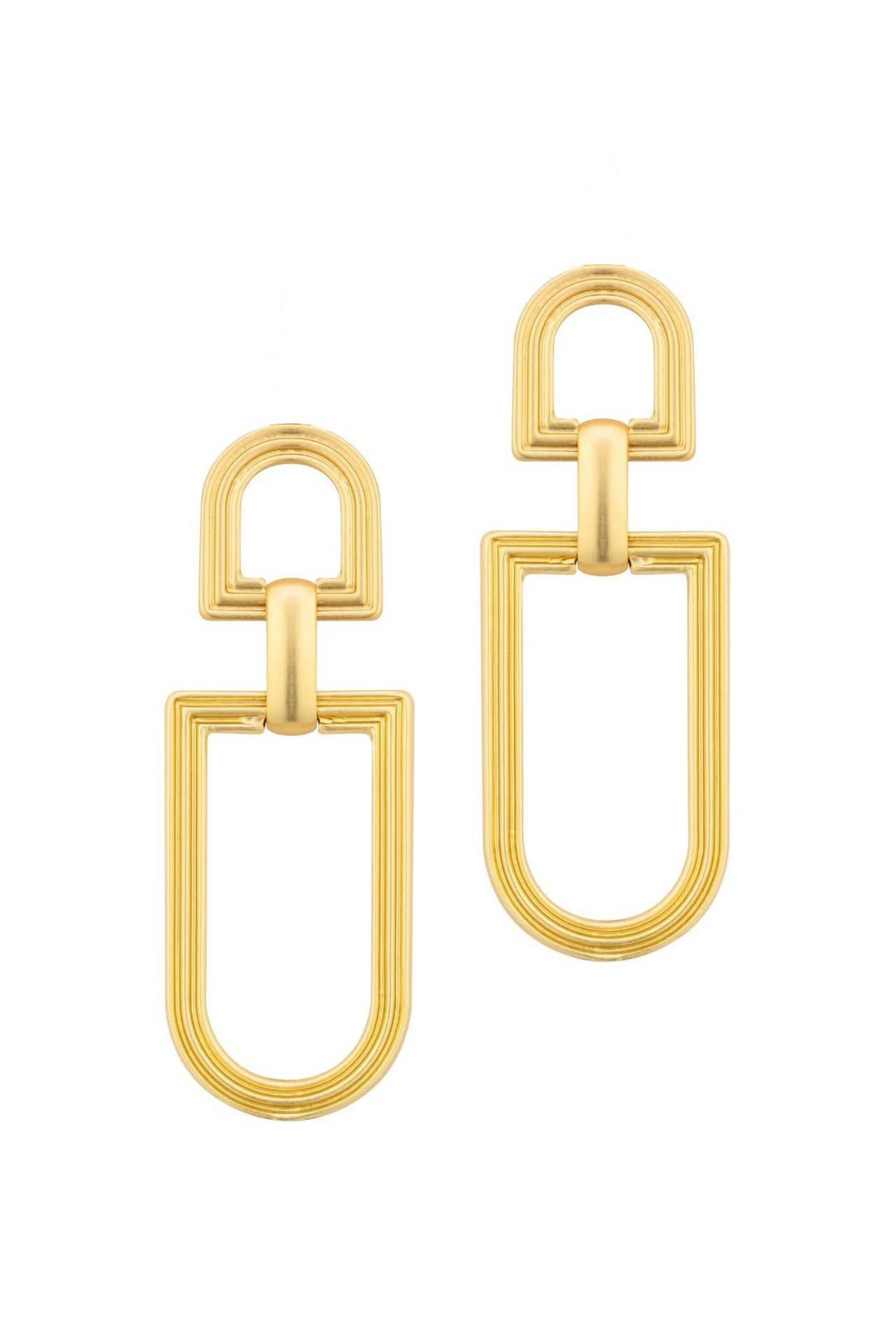 Gold Geometric Dangle Earrings - FINAL SALE