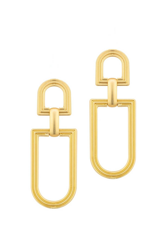 Gold Geometric Dangle Earrings - FINAL SALE