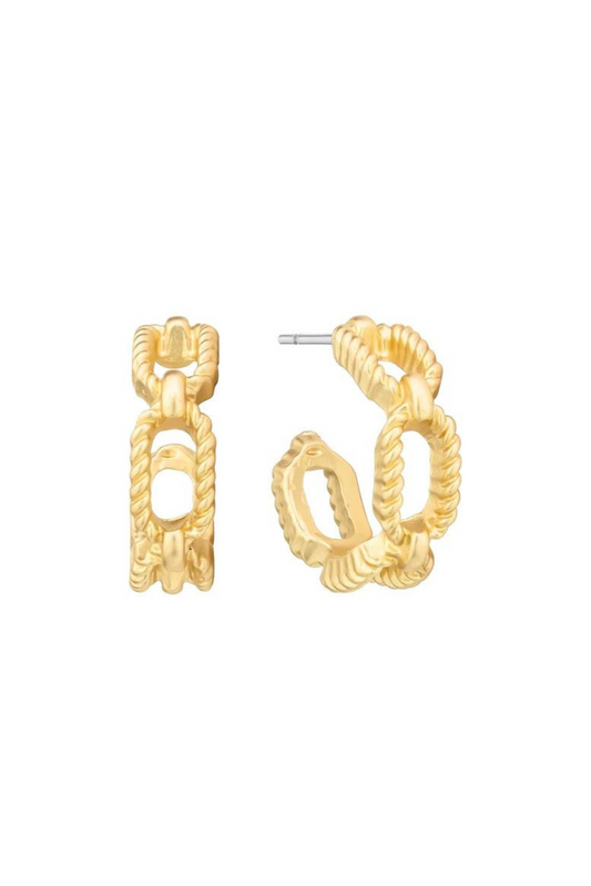 Chain Link Hoop Earrings - FINAL SALE